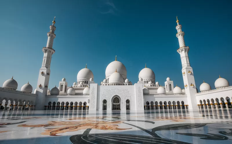 Grand Mosque, Grand Bur Dubai Masjid, Dubai, Ancient architecture, United Arab Emirates, 5K