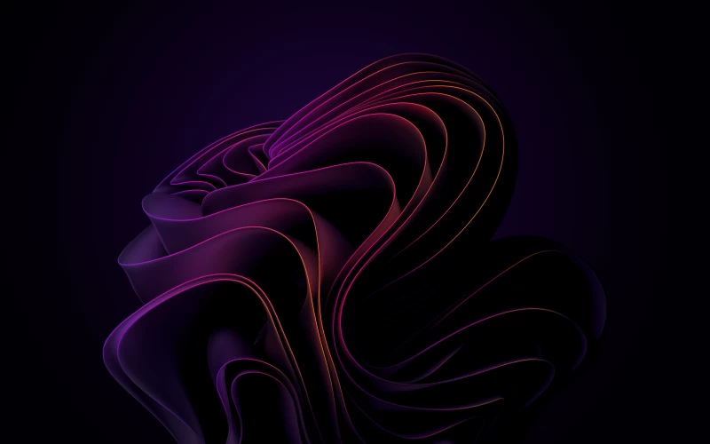Windows 11, Purple abstract, Dark background, Dark purple, Dark gradient, Gradient background, Aesthetic
