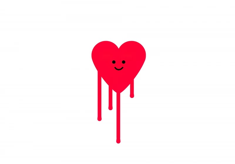 Drippy heart, Heart smiley, Red heart, White background