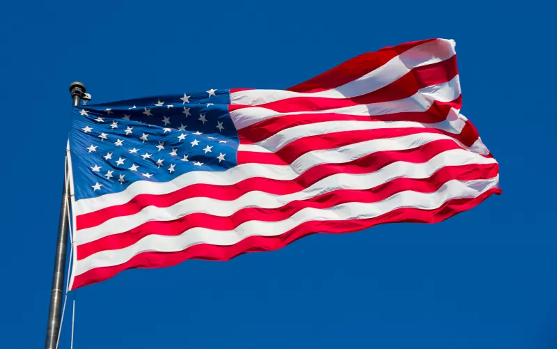 Flag of USA, Blue Sky, American flag, Flag of the United States, National flag, 5K