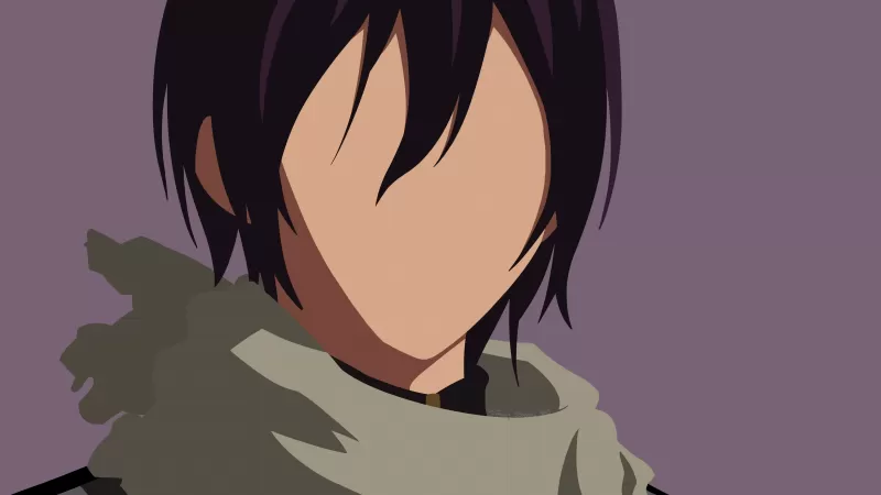 Yato, Noragami, Manga series, Faceless, Minimalist, Lavender background, 5K, 8K