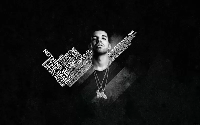 Drake HD, Dark background, Monochrome