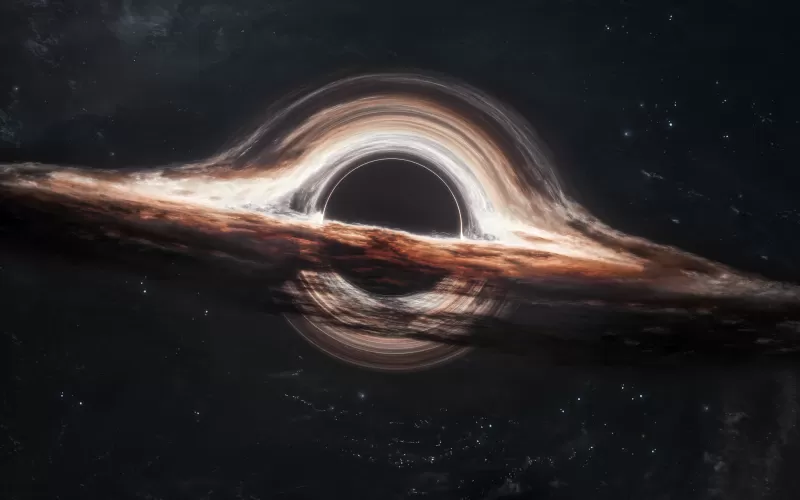 Gargantua black hole, Interstellar, Cosmos, Wormhole, 5K