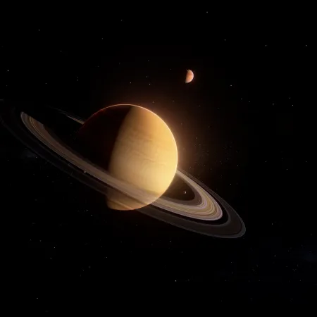 Saturn Rings, Solar system, Dark background, Outer space, Honor Magic VS, Stock, Planets