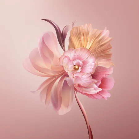 Petite Orchid, Abstract flower, Floral Background, Pastel pink, Honor Magic VS, Stock