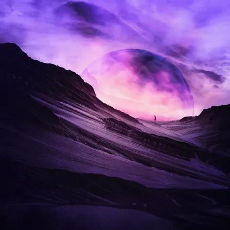 Dreamy, Ultraviolet, Purple Planet, Surreal, Alone