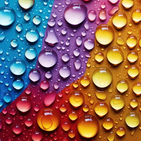 Water drops, Colorful background, Macro, 5K, Droplets, Aesthetic