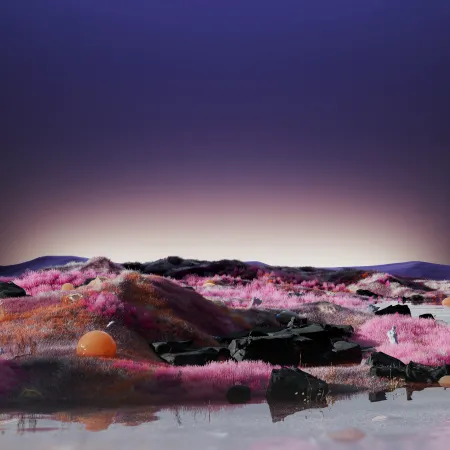 Serene, Landscape, Atmospheric, Purple aesthetic, Tranquility, Dreamlike, Majestic