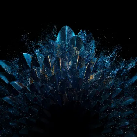 Vibrant, Fold phone, Peacock feathers, Blue aesthetic, Blue abstract, 5K, 8K, Oppo Find N, Stock, Elegant, Pattern, Black background