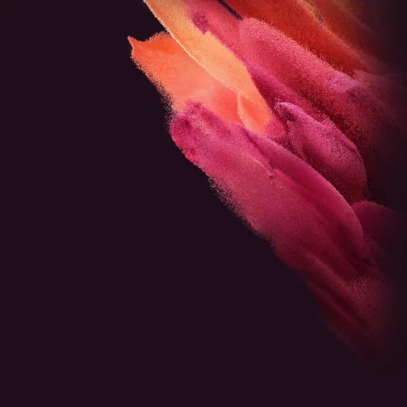 Samsung Galaxy S21, Stock, AMOLED, Particles, Magenta, Red, Black background