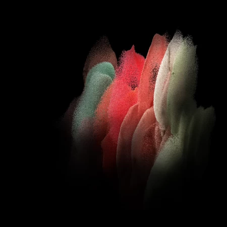 Samsung Galaxy S21, Stock, AMOLED, Particles, Magenta, Black background