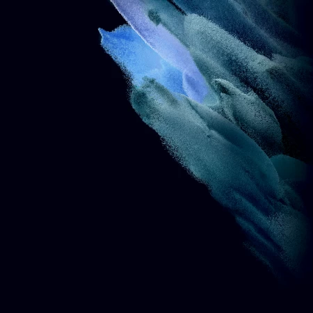 Samsung Galaxy S21, Stock, AMOLED, Particles, Teal, Turquoise, Black background