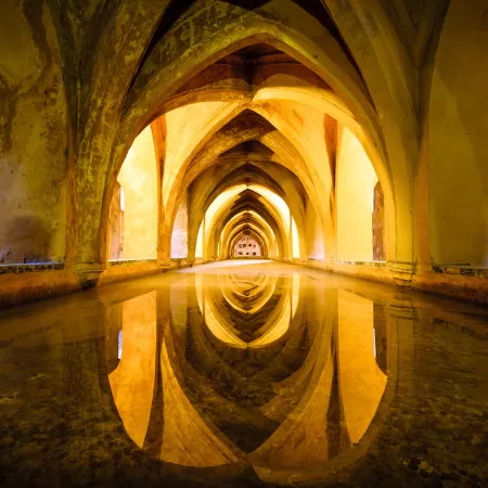 Architecture, Ancient, Real Alcazar of Seville, Royal palace, Spain, 5K