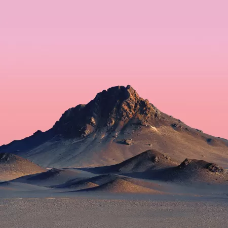 Peak, Mi Pad 5 Pro, Mountains, Pink sky, Peach, Desert, Sunset, Evening, Stock