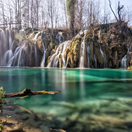 Plitvice Lakes, Croatia, Waterfall, Landscape, Long exposure, 5K
