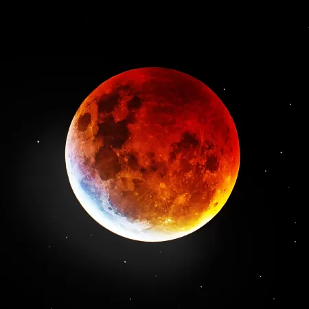 Blood Moon, Night, Dark background, 5K