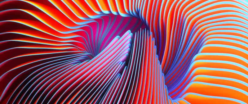Twirls, Colorful, Spectrum, Orange