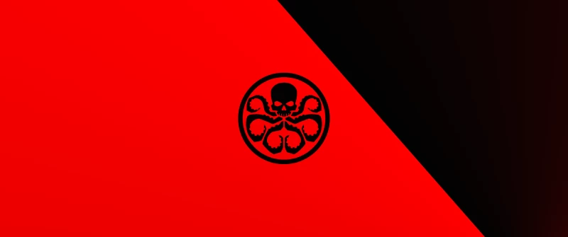 Hydra, Logo, Marvel Comics, Red background