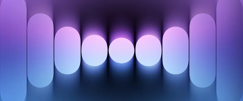 Geometric Ultrawide Gradient background, Circles, Hypnotic, Purple aesthetic