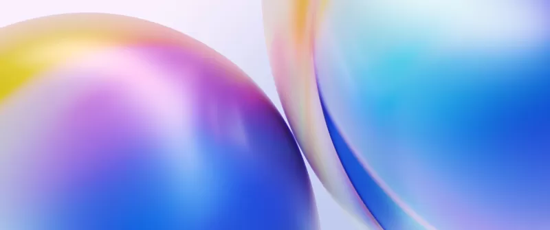 OnePlus 8 Pro, Stock, 2020, Gradients, Colorful, White background, Sphere Balls