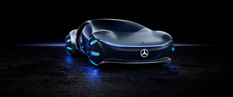 Mercedes-Benz VISION AVTR, Concept cars, Black background, 2020, 5K, 8K