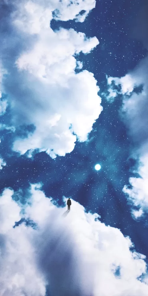 Clouds, Moon, Surreal, Dream 4K