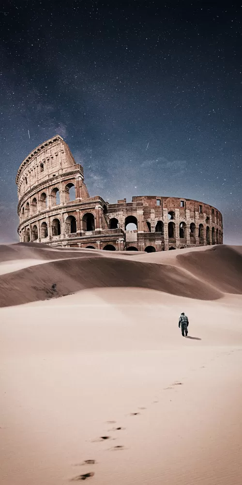 Colosseum, Surreal, Desert