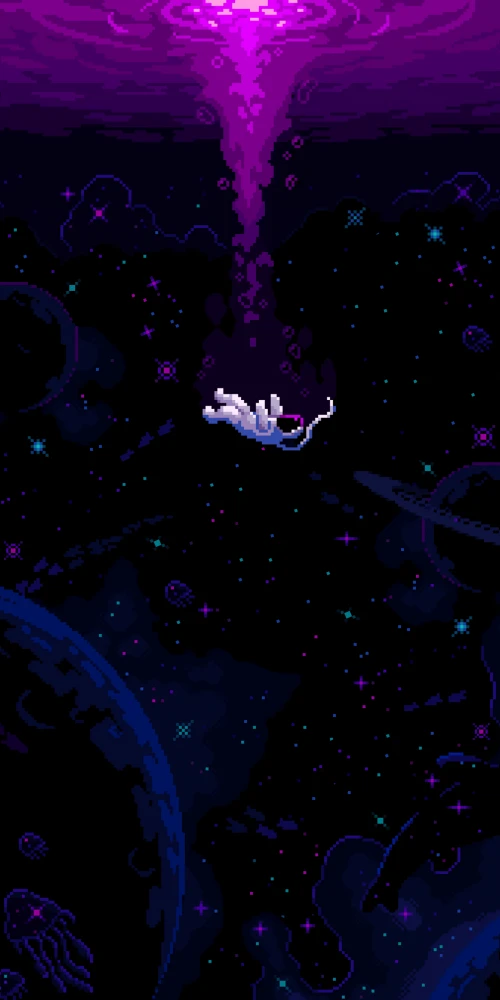 Astronaut 8 Bit Pixel art, Dynamic Island