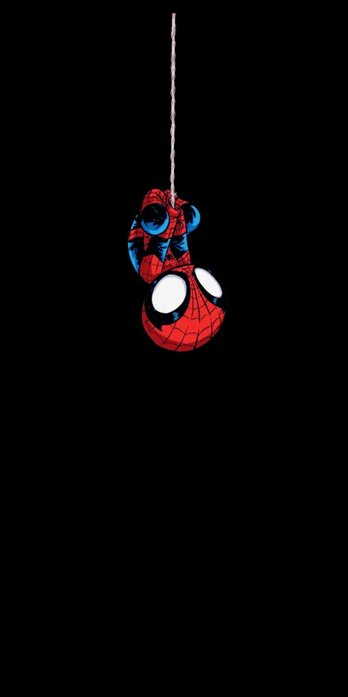 Spider-Man, Black background, Dynamic Island