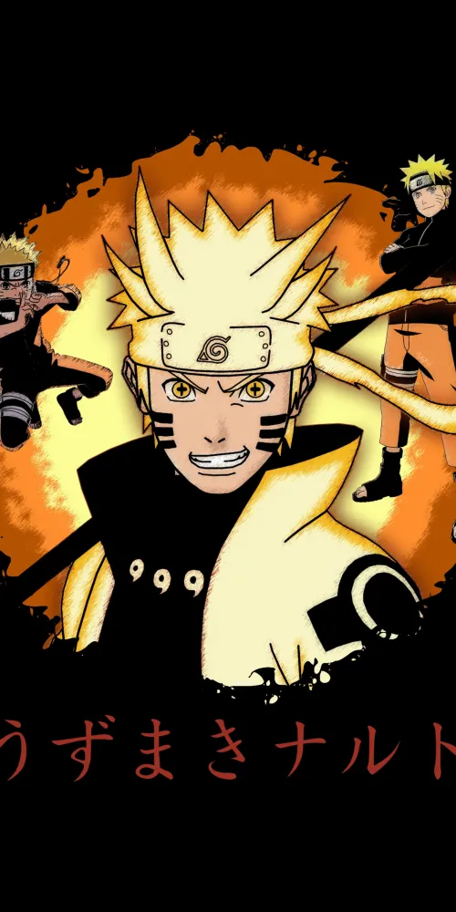 Naruto Uzumaki, 5K, Black background
