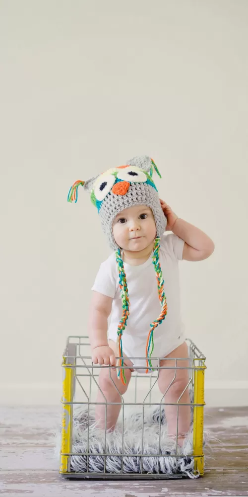 Cute boy, Toddler, Cute kid, Adorable, Crochet Hat, Basket
