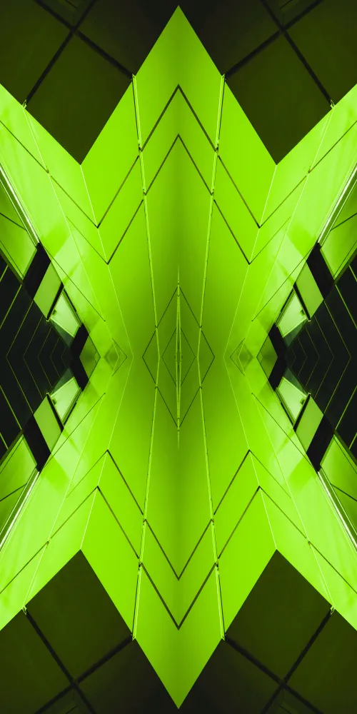 Symmetry, Modern architecture, Green background, Green background, Pattern, Budapest, Hungary, 5K, 8K