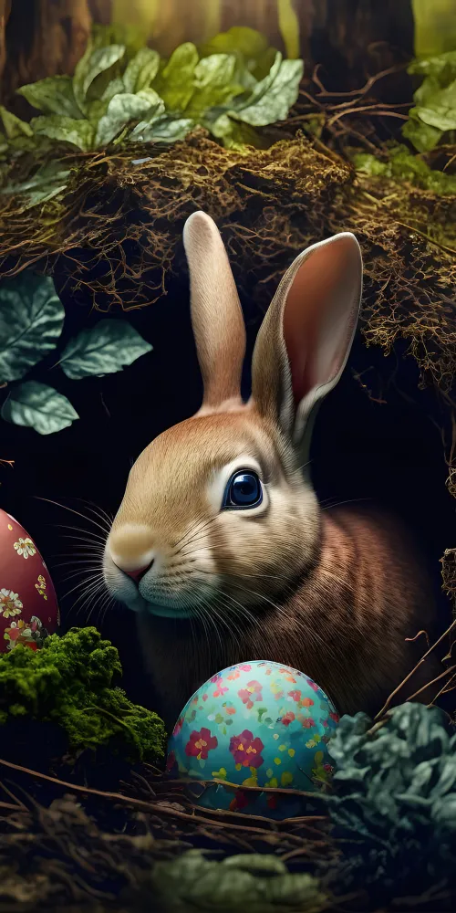 Easter Bunny, Easter eggs, AI art