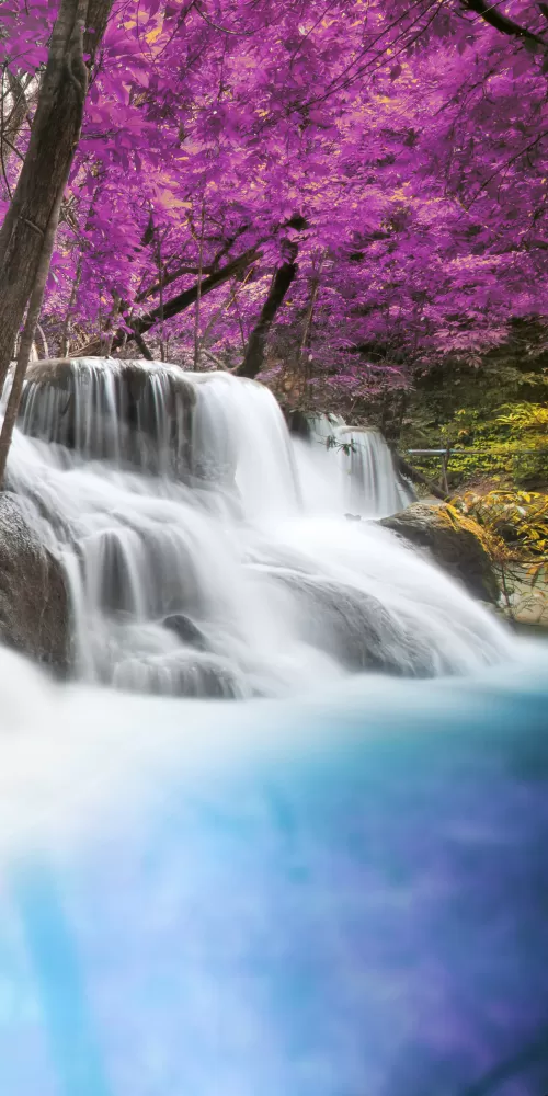 Erawan Falls, Waterfall, Forest, Spring, Autumn, Thailand, 5K