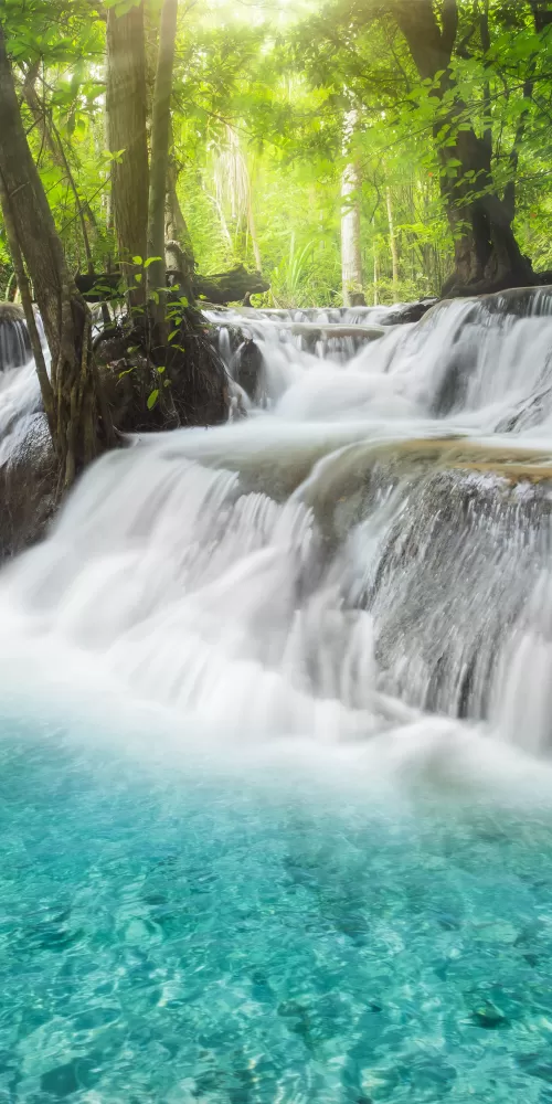 Erawan Falls, Waterfall, Forest, Spring, Thailand, 5K