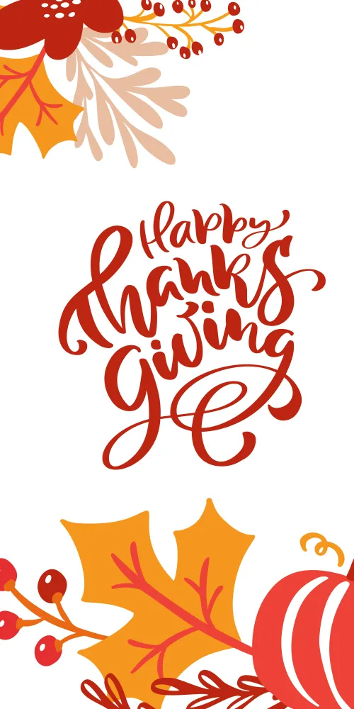 Happy Thanksgiving Day iPhone 4K Wallpaper