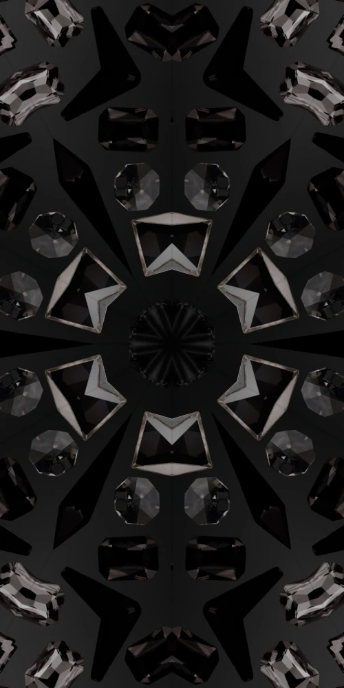 iOS 17 Kaleidoscope Dark Wallpaper