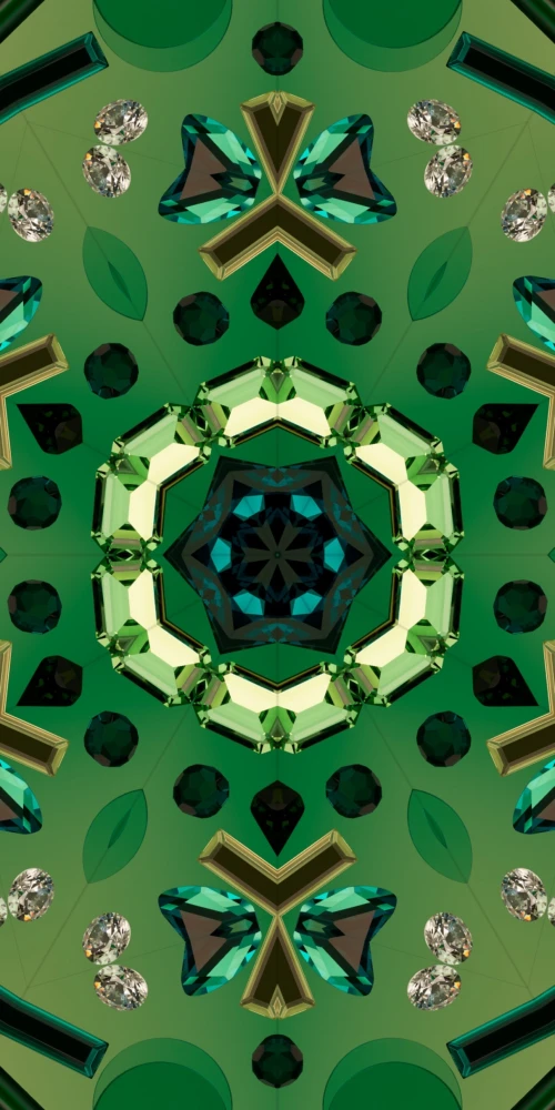 iOS 17 Kaleidoscope Background Green