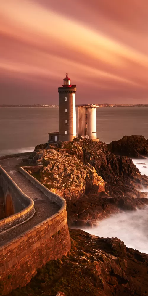 Lighthouse, Sunset, Seascape, Twilight, Dusk