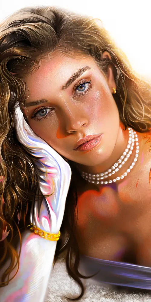 Beautiful girl Artwork, Digital Art, 5K