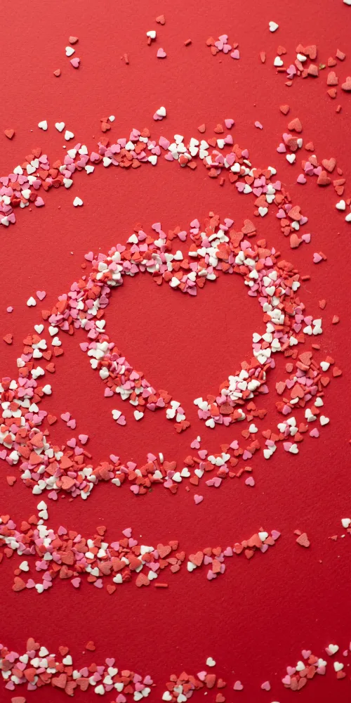 Valentines Hearts, Heart shape candies, 4K wallpaper