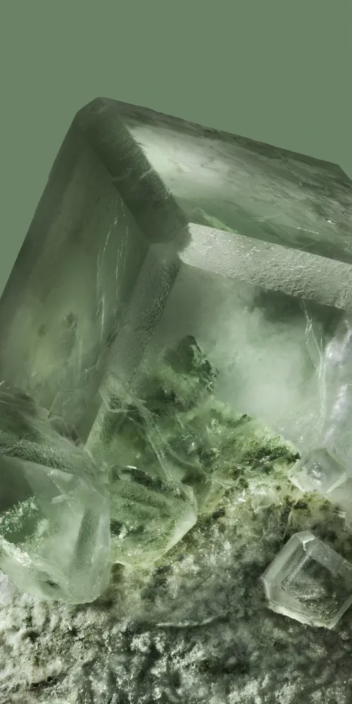 Google Pixel 8 Fluorite Crystal, Sapphire, Gemstone, 5K, Green abstract