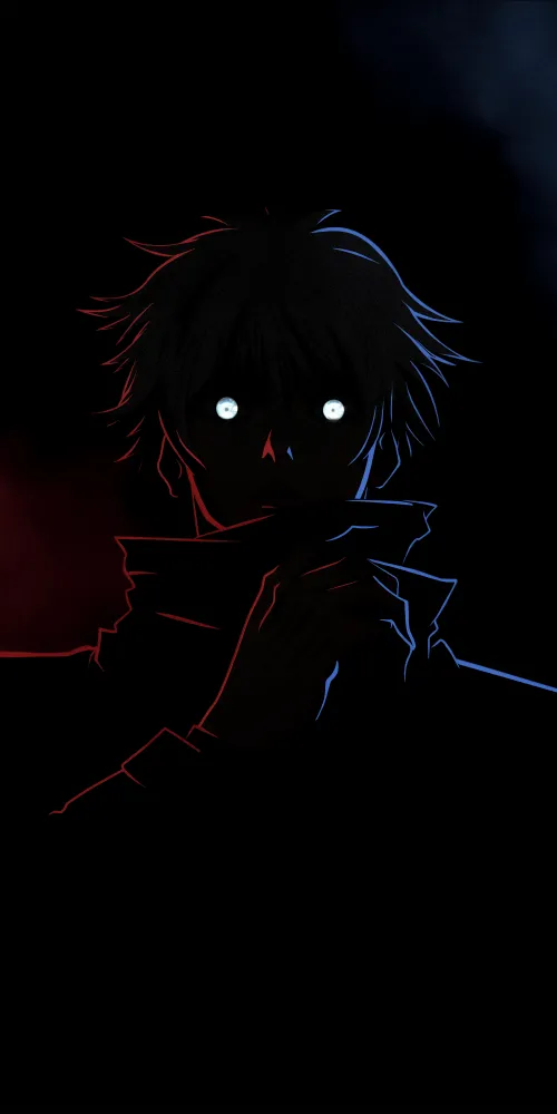 Satoru Gojo iPhone Wallpaper 4K, Black background