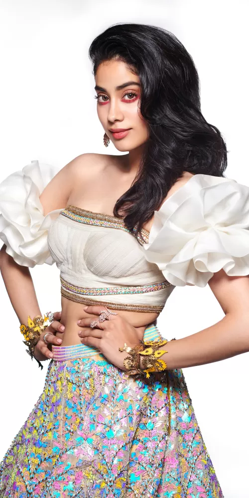 Janhvi Kapoor, Indian actress, Bollywood actress, White background, 5K, 8K