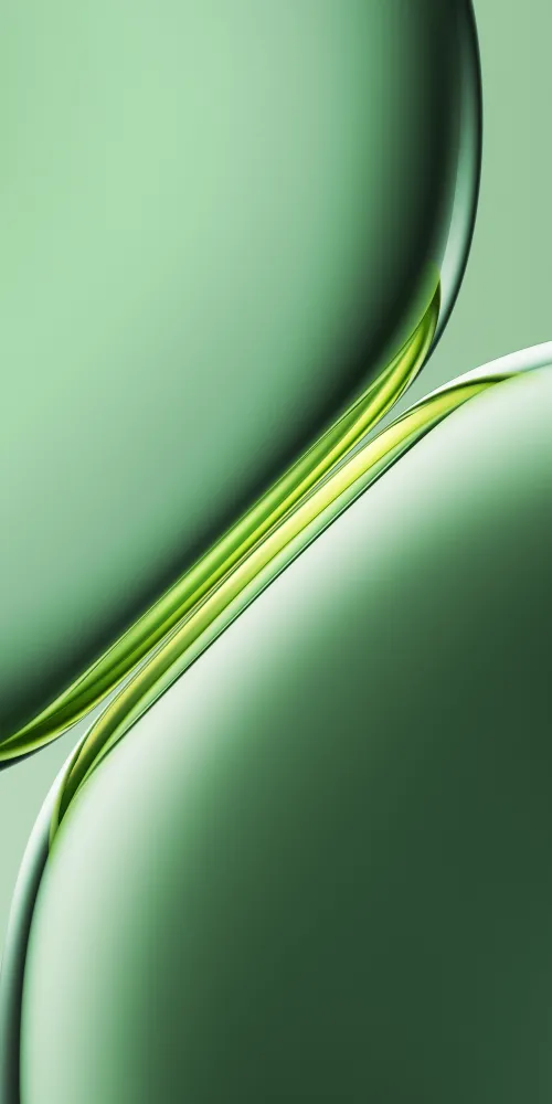 Pastel green glass bubbles wallpaper, Gradient, 3D
