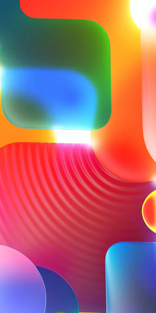 Shapes, Colorful, 3D, Gradients, Light, Glow, Aesthetic