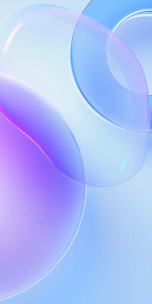 Huawei Nova 8 Pro, Bubble, Circle, White background, Purple, Blue, Stock, Aesthetic