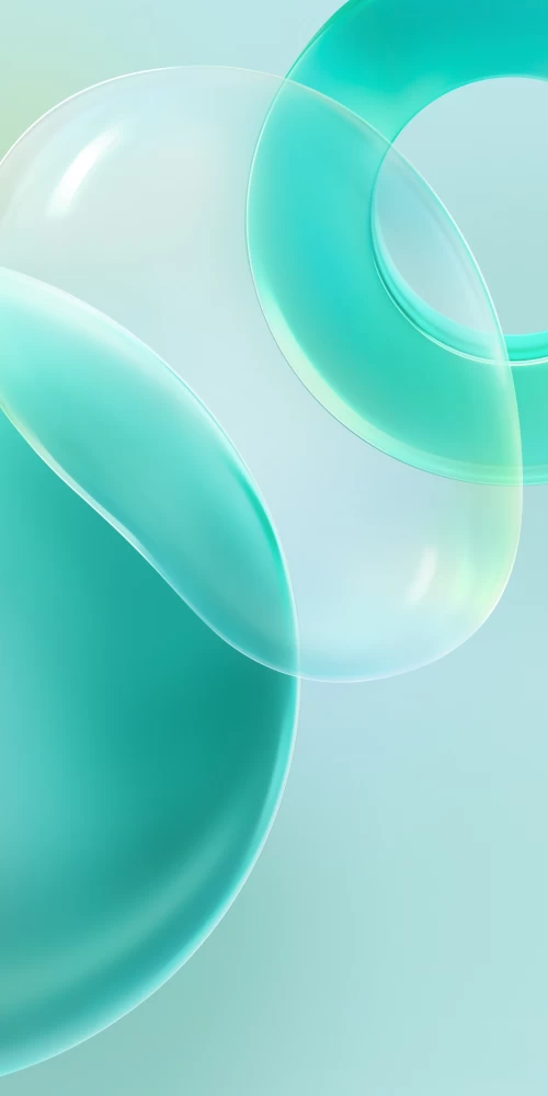 Huawei Nova 8 Pro, Bubble, Circle, White background, Teal, Green, Stock, 3D, Aesthetic