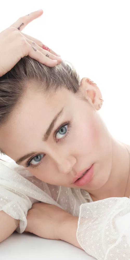Miley Cyrus, American singer, White background