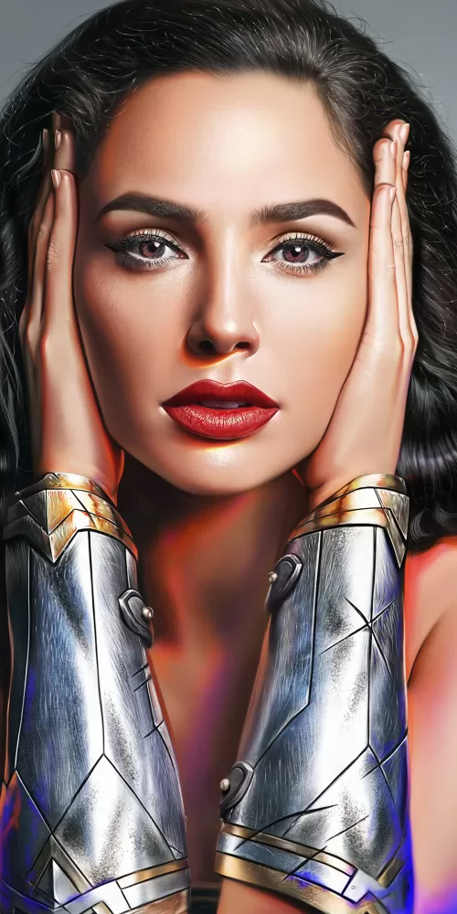 Wonder Woman, Gal Gadot, Portrait, Artwork, DC Superheroes